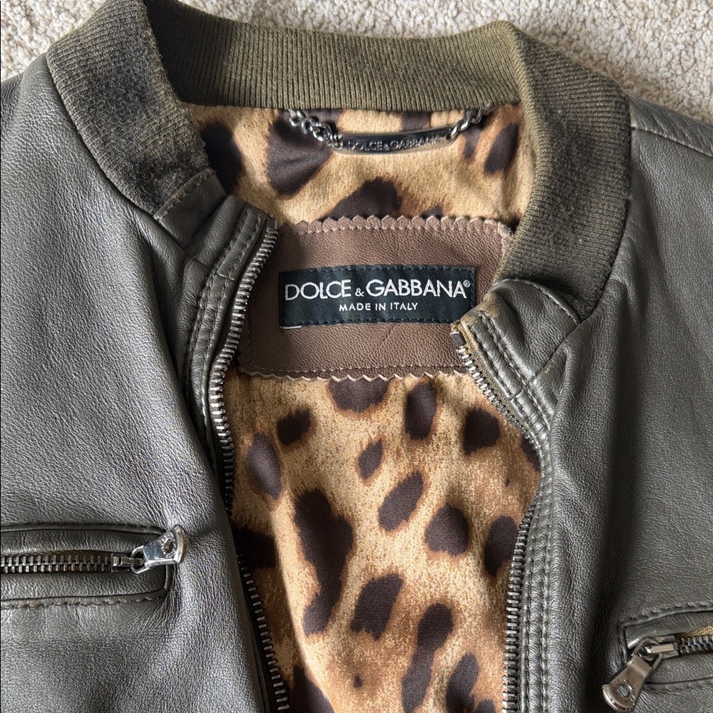 Vintage Dolce & Gabbana Olive Bomber Jacket